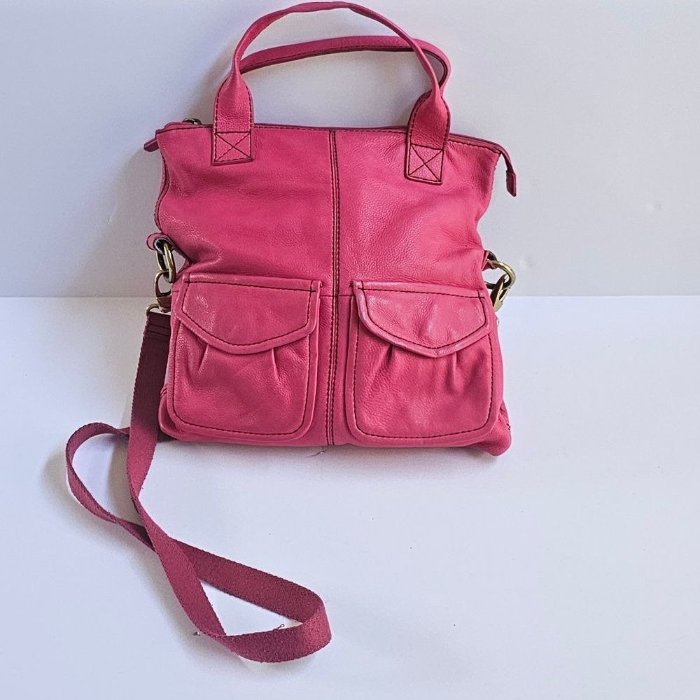 Fossil ‘Modern Cargo’ Leather Foldover  Crossbody Convertible Cargo Tote